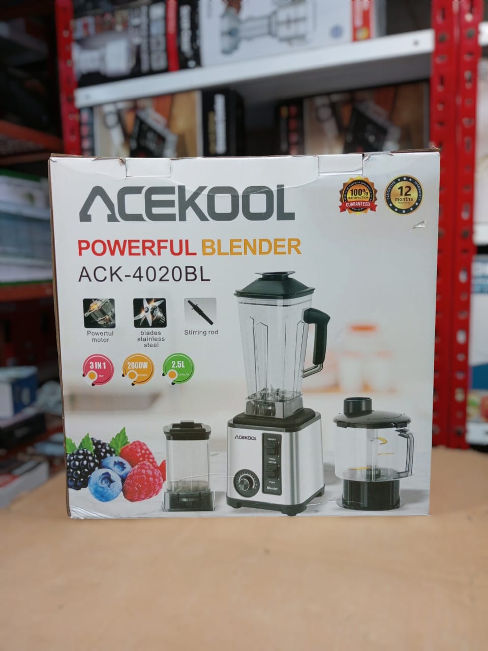 ACEKOOL 3 in 1 Blender ACK-4020BL